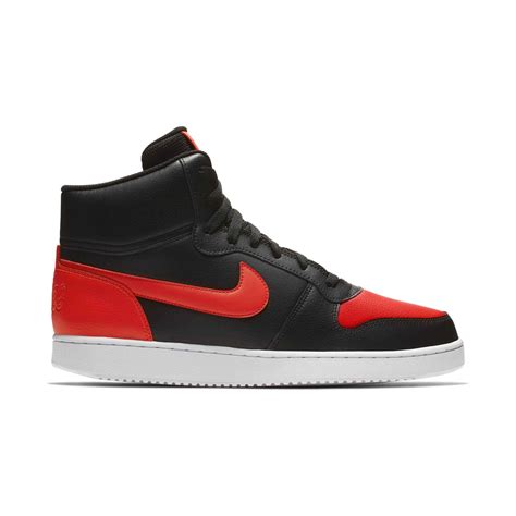 Nike Mens Ebernon Mid Black/Habanero Red/White 11 D (M)